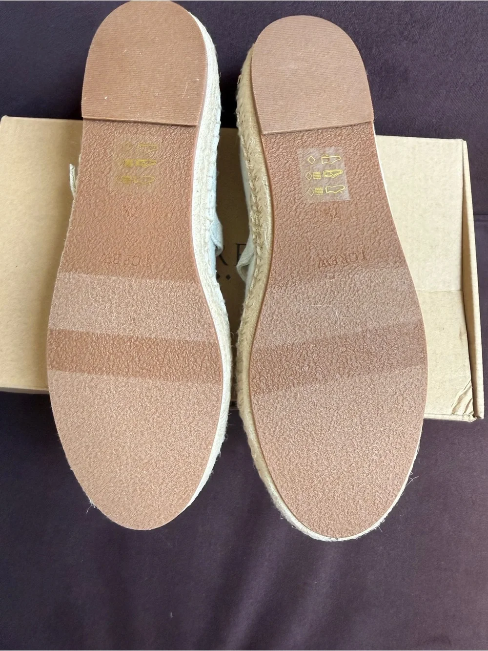 J.Crew Women’s Cream Espadrille Mary Jane Flats with Pearl Buckle size 6